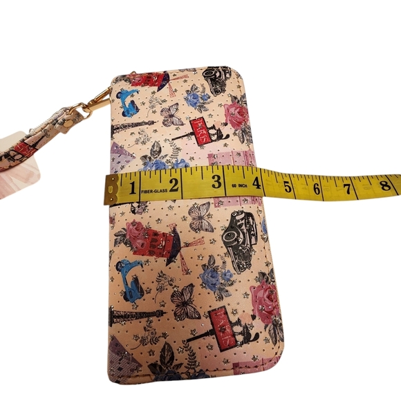 Paris Themed Wallet Wristlet NWT Gift - Picture 7 of 9
